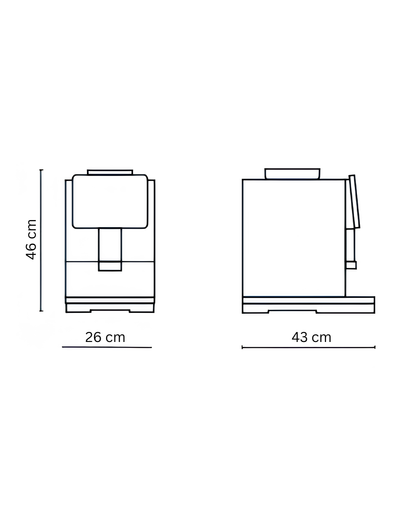 Coffee format SEED L - kavni aparat na sprotno mletje - dimenzije